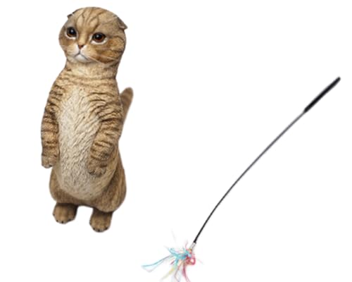 HiPlay JXK Collectible Cat Figure: Scottish Fold, Expertly Hand-Painted, Lifelike, Safe Resin, 1:6 Scale Miniature Animal Figurine JXK106B von HiPlay