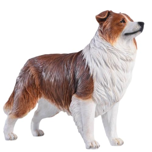 HiPlay JXK Collectible Dog Figure: Border Collie, Expertly Hand-Painted, Lifelike, Safe Resin, 1:6 Scale Miniature Animal Figurine JXK006B von HiPlay