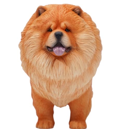 HiPlay JXK Collectible Dog Figure: Chow Chow, Expertly Hand-Painted, Lifelike, Safe Resin, 1:6 Scale Miniature Animal Figurine JXK173A von HiPlay