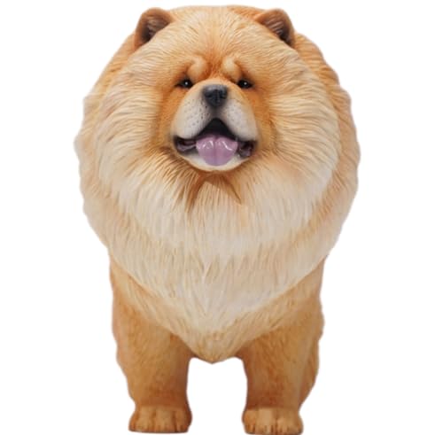 HiPlay JXK Collectible Dog Figure: Chow Chow, Expertly Hand-Painted, Lifelike, Safe Resin, 1:6 Scale Miniature Animal Figurine JXK173B von HiPlay