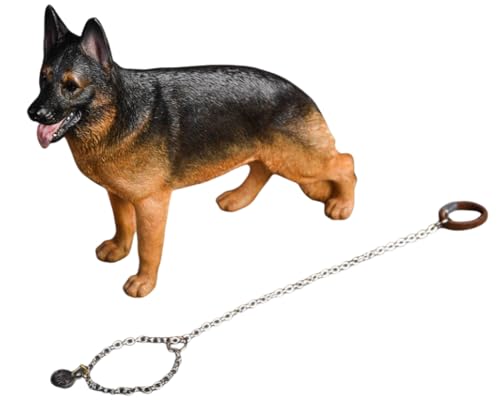 HiPlay JXK Collectible Dog Figure: Shepherd, Expertly Hand-Painted, Lifelike, Safe Resin, 1:12 Scale Miniature Animal Figurine JXK014B von HiPlay