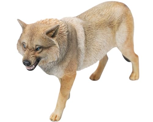 HiPlay JXK Collectible Wolf Figure: Tibetan Wolf, Expertly Hand-Painted, Lifelike, Safe Resin, 1:6 Scale Miniature Animal Figurine JXK166C1 von HiPlay