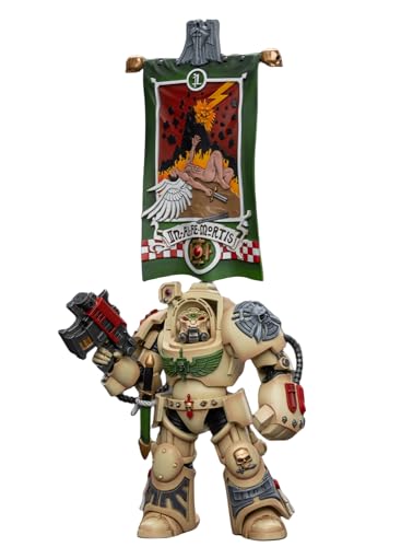 HiPlay JoyToy 40K Collectible Figure: Dark Angels Deathwing Ancient with Company Banner 1:18 Scale Action Figures JT9176 von HiPlay