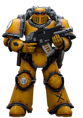 HiPlay JoyToy 40K Collectible Figure: Imperial Fists Legion MkIII Tactical Squad Legionary with Bolter 1:18 Scale Action Figures JT9077 von HiPlay