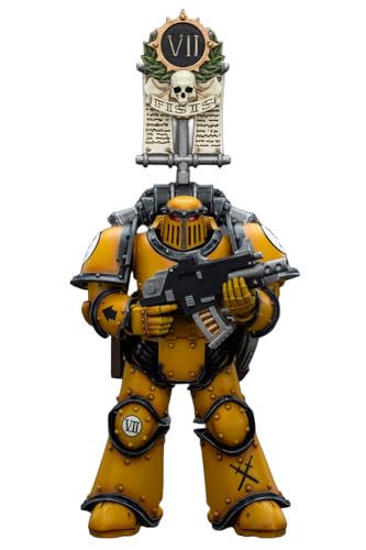 HiPlay JoyToy 40K Collectible Figure: Imperial Fists Legion MkIII Tactical Squad Legionary with Legion Vexilla 1:18 Scale Action Figures JT9053 von HiPlay