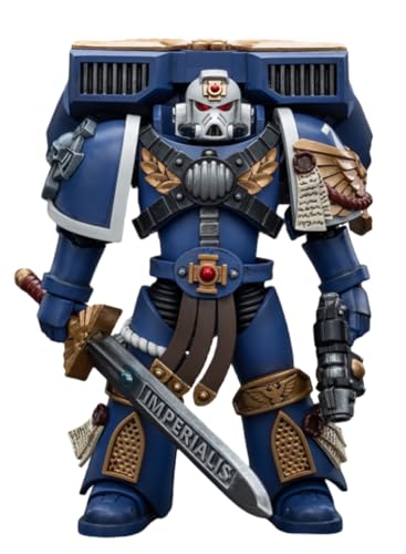 HiPlay JoyToy Warhammer 40k Collectible Figure: Ultramarines Vanguard Veteran Sergeant 1:18 Scale Action Figures (Sergeant JT8018) von HiPlay