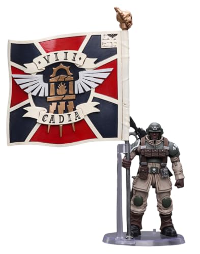 HiPlay JoyToy Warhammer 40K Collectible Figure: Astra Militarum Cadian Command Squad Veteran with Regimental Standard 1:18 Scale Action Figures JT7929 HiPlay JoyToy Warhammer 40K Collectible Figure: Astra Militarum Cadian Command Squad Veteran with Regimental Standard 1:18 Scale Action Figures JT7929 von HiPlay
