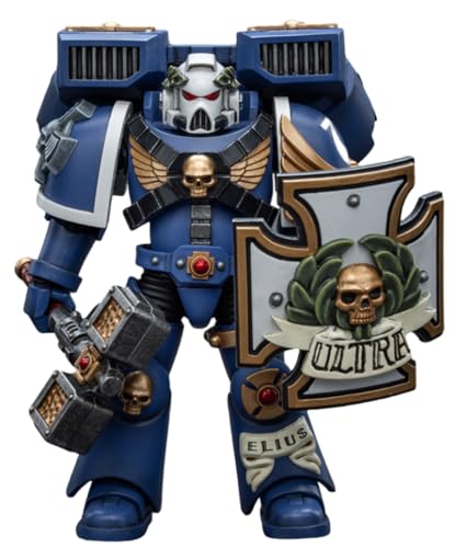 HiPlay JoyToy Warhammer 40K Collectible Figure: Ultramarines Vanguard Veteran with Thunder Hammer and Storm Shield 1:18 Scale Action Figures (Thunder Hammer and Storm Shield JT8032) von HiPlay