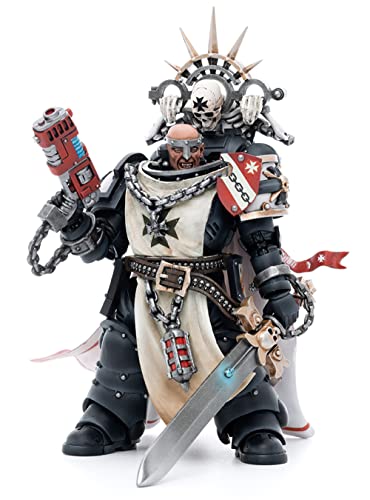 HiPlay JoyToy 40K Officially Licensed 1/18 Scale Action Figures Full Set Series Black Templars,Baldeckrath von HiPlay