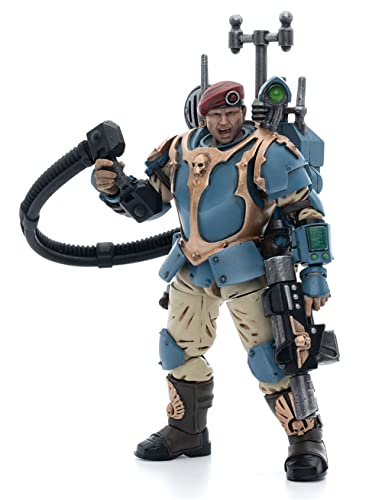 HiPlay JoyToy × Warhammer 40K Officially Licensed 1/18 Scale Science-Fiction Action Figures Full Set Series-Astra Militarum Tempestus Scions Command Squad 55th Kappic Eagles Vox Operator von HiPlay