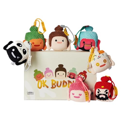 HiPlay OFFART OK Buddha Serie Plüsch-Schlüsselanhänger Blind Box Figuren Komplettes Set (1 Box 6 Stück) von HiPlay