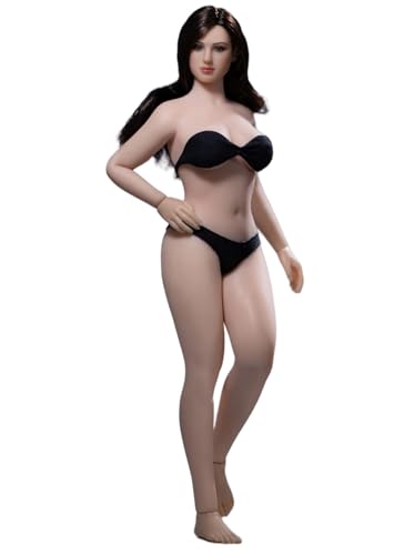HiPlay TBLeague 1/12 Scale 6 inch Female Super Flexible Seamless Figure Body, Plump Body Type, Minature Collectible Action Figures T04A(Pale, Medium Bust) von HiPlay