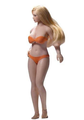 HiPlay TBLeague 1/12 Scale 6 inch Female Super Flexible Seamless Figure Body, Plump Body Type, Minature Collectible Action Figures T05A(Pale, Large Bust) von HiPlay