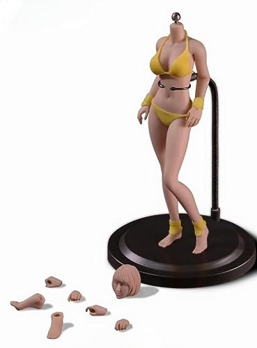 HiPlay TBLeague 1/12 Scale Female Seamless Action Figure Full Set-Realistic Body+Head+Bikini-6 inch Super Flexible Female Dolls for Arts/Drawings/Photography T03A(Pale) von HiPlay
