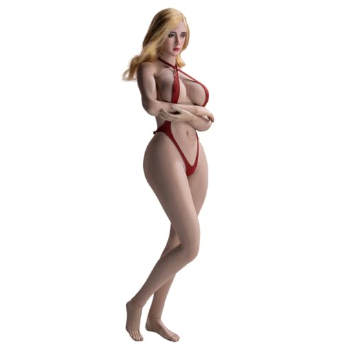 HiPlay TBLeague Seamless Eropean & Proportions Female Body Type Suntan-Skined S53 Large Bust with Head Sculpt Detachable Feet 1/6 Scale Action Figure Body von HiPlay