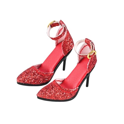 HiPlay Toyscentre Damen High-Heeled Sandalen Rot 1/6 Maßstab Puppenzubehör für 12-Zoll-Figuren von HiPlay