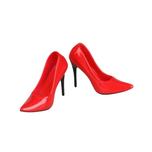 HiPlay Toyscentre Damen Spitzabsatz High Heels Schuhe Rot 1/6 Maßstab Puppenzubehör für 12-Zoll Figur von HiPlay