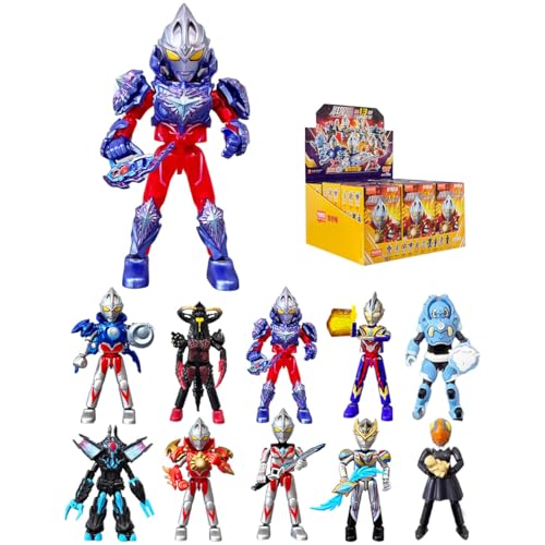 HiPlay Ultraman Humanoid Ornament Galaxy Version 13 Unleash Imagination 73113 Blind Box Figuren Komplettes Set von HiPlay