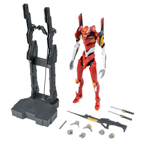 HiPlay Yolopark AMK Series Collectible Figure, New Century Evangelion, EVA-02 Unit, Mecha Musume Style Glue-Free Assembly Model Kits EVA-02 von HiPlay