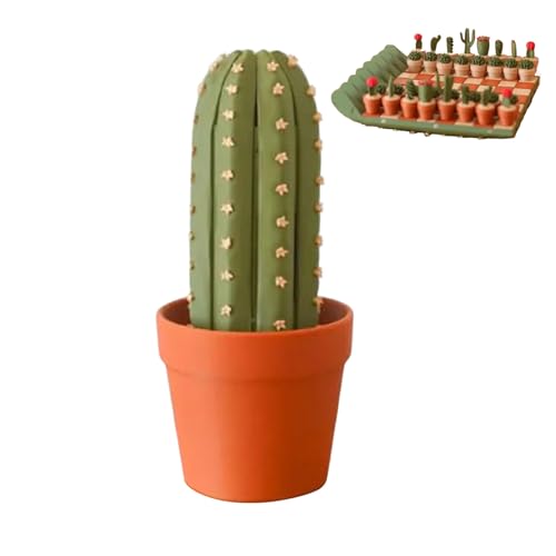 3D Gedrucktes Kaktus Schachspiel mit Roll-up Tragbares Reise-Schachbrett, 3D Printed Cactus Chess Board Set 32-teiliges Set in Blumentopf-Deko (1 Set) von Hiborth