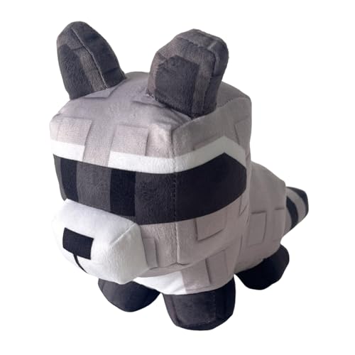 Hiborth Garten Plüschtier 29cm Sammler Kollektion, Kuscheltier aus Garden Universe, Realistisches Waschbär Plüsch Spielzeug Geschenk für Fans (Grau) von Hiborth
