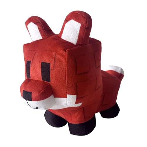 Hiborth Garten Plüschtier 29cm Sammler Kollektion, Kuscheltier aus Garden Universe, Realistisches Waschbär Plüsch Spielzeug Geschenk für Fans (Rot) von Hiborth