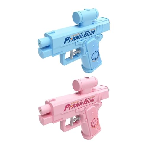 Prank Water Gun, Prank Squirt Gun, Prank Two-Way Water Guns mit Rücksprühfunktion, Spritzt nach hinten, Lustiges Prank Gun Spielzeug für Büro, Schule, Party und Sommeraktivitäten (Blau & Rosa) von Hiborth