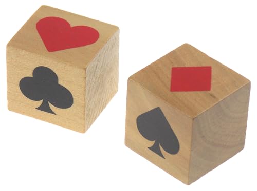 Hickoryville Trump Suit Marker-Würfel, 2 Stück, Indikator für Euchre Bridge Pinochle und andere Kartenspiele, große Pips Hickoryville Trump Suit Marker-Würfel, 2 Stück, Indikator für Euchre Bridge Pinochle und andere Kartenspiele, große Pips von Hickoryville