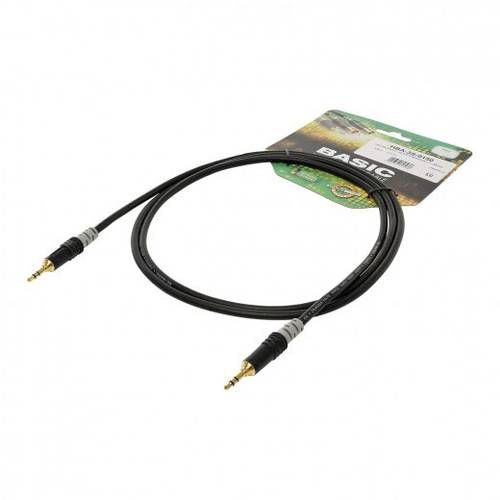 Sommer Cable HBA-3S-0030 Klinke Audio Anschlusskabel [1x Klinkenstecker 3.5mm - 1x ] 0.30m Schwarz von Sommer Cable