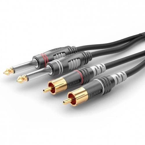 Sommer Cable HBA-62C2-0060 Klinke / Cinch Audio Anschlusskabel [2x Klinkenstecker 6.3mm (mono) - 2x von Sommer Cable