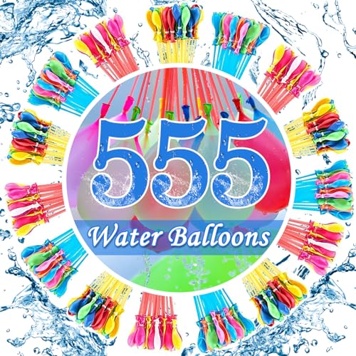 Wasserbomben Selbstschließend, 555 Stück Wasserbomben Set 60 Sekunden Schnellfüller, Wasser Luftballons Bunt Wasserballons, Gemischt Wasserschlacht Luftballons für Kinder Sommer Party Wasserspiele Wasserbomben Selbstschließend, 555 Stück Wasserbomben Set 60 Sekunden Schnellfüller, Wasser Luftballons Bunt Wasserballons, Gemischt Wasserschlacht Luftballons für Kinder Sommer Party Wasserspiele von HidWee