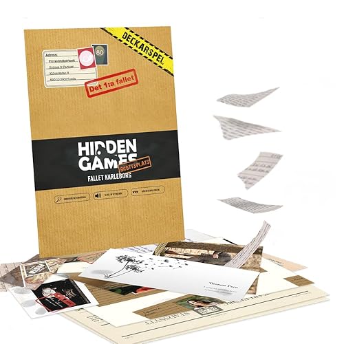Hidden Games Brottsplats - Det 1:a fallet - FALLET KARLEBORG - Svenska - Realistiskt brottsplatsspel, spännande detektivspel, Escape Room-spel von Hidden Games