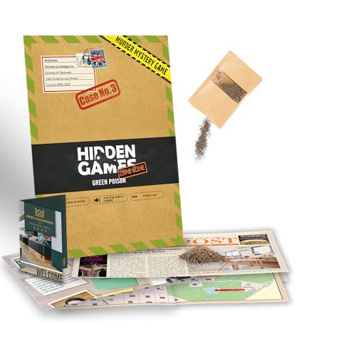 Hidden Games Crime Scene - Case No. 3 - Green Poison - British UK - Realistic Crime Scene Game, exciting Detective Game, Escape Room Game von Hidden Games