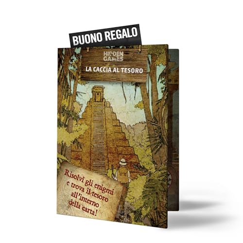 Hidden Games - Enigma Carta - LA Caccia AL Tesoro - Italiana - Biglietto d'auguri, Escape Room Card, Biglietto Regalo, Regalo in denaro von Hidden Games