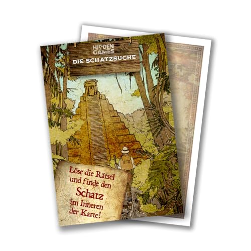Hidden Games Rätselkarte, Grußkarte, Glückwunschkarte, Escape Room Karte - Die Schatzsuche (Deutsche Edition) von Hidden Games