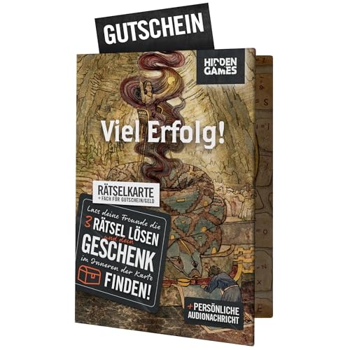 Hidden Games - Rätselkarte - Viel Erfolg - Deutsch - individualisierbare Karte mit Audiobotschaft, Grußkarte, Glückwunschkarte, Geschenkkarte, Gutscheinkarte Hidden Games - Rätselkarte - Viel Erfolg - Deutsch - individualisierbare Karte mit Audiobotschaft, Grußkarte, Glückwunschkarte, Geschenkkarte, Gutscheinkarte von Hidden Games