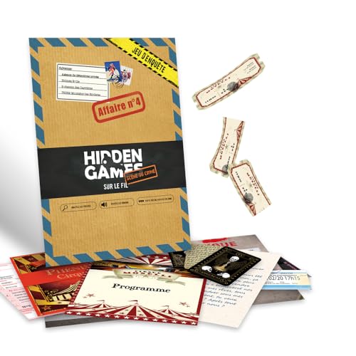 Hidden Games Scène du Crime - Affaire n°4 - SUR LE FIL - Française - Jeu de scène de Crime réaliste, jeu de détective passionnant, jeu d'Escape Room von Hidden Games