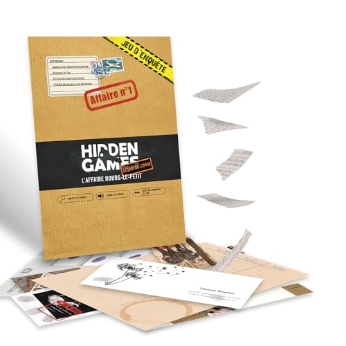 Hidden Games Scène du Crime - Affaire n° 1 - L'AFFAIRE BOURG-LE-Petit - Française - Jeu de scène de Crime réaliste, jeu de détective passionnant, jeu d'Escape Room von Hidden Games