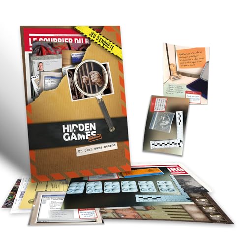 Hidden Games Tatszene – Ein Plan ohne Verhaken – Französisch – realistisches und spannendes Krimszenspiel, kooperatives Escape Room von Hidden Games