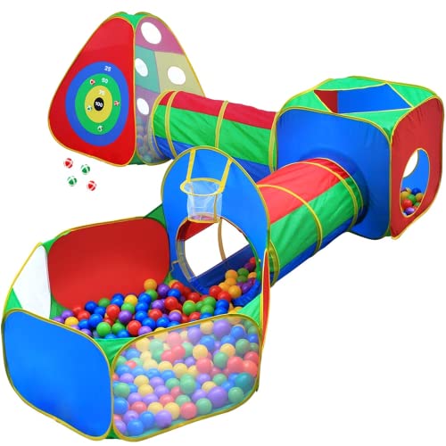 Hide N Side 5Pc Kids Ball Pit Zelte und Tunnel, Kleinkind Klettergerüst Spielzelt mit Play Crawl Tunnel Spielzeug, Pit Balls Nicht enthalten, Indoor Outdoor Geschenk, Zielspiel W / 4 Dart Balls Hide N Side 5Pc Kids Ball Pit Zelte und Tunnel, Kleinkind Klettergerüst Spielzelt mit Play Crawl Tunnel Spielzeug, Pit Balls Nicht enthalten, Indoor Outdoor Geschenk, Zielspiel W / 4 Dart Balls von Hide N Side
