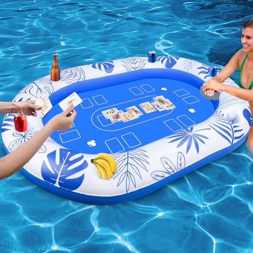Hidixion Schwimmender Poolspieltisch für Erwachsene mit strapazierfähigem Schaumstoff, Poolzubehör, Whirlpool-Tablett, aufblasbarer Getränkehalter, Kühlbehälter für Sommerparty, Innen- und Hidixion Schwimmender Poolspieltisch für Erwachsene mit strapazierfähigem Schaumstoff, Poolzubehör, Whirlpool-Tablett, aufblasbarer Getränkehalter, Kühlbehälter für Sommerparty, Innen- und von Hidixion