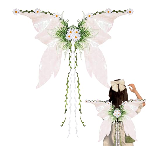 Hiemible Erwachsene Elfenflügel - Feenkostüm Für Damen,Damenmode Für Verschiedene Anlässe Wie Gartenfeste Weihnachtsmärkte Ferienfeiern Bühnenauftritte Pride Partys Und Cosplay Events von Hiemible