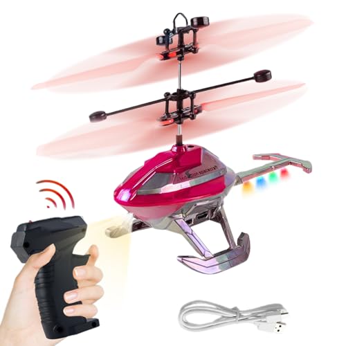 Hiemible Hubschrauber Fernsteuerung | Gestensteuerung Fernsteuerungs-Helikopter mit LED-Licht | Kinder Outdoor Spielzeugflugzeug Mit Spielspaß Für Hinterhof Park Wohnzimmer von Hiemible