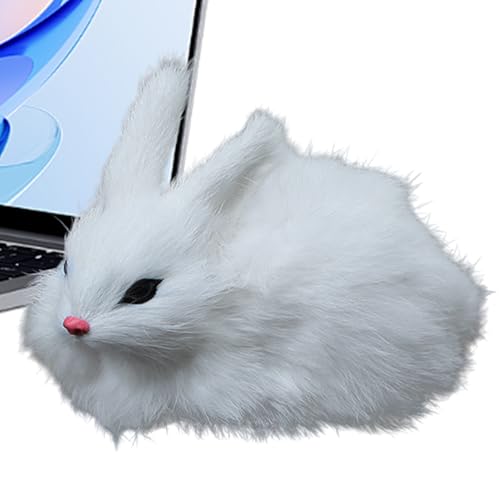 Hiemible Plüschtier Hase - Realistische Plüschfigur Tischdekoration,Stofftier Sammlerstück Deko Für Kinder & Erwachsene von Hiemible