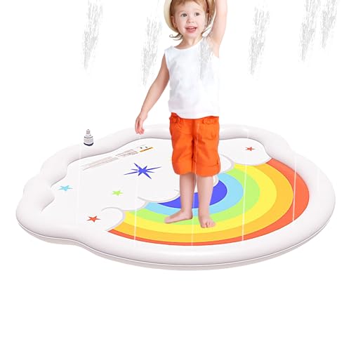 Hiemible Sprinkler Wasserspielmatte Für Kinder | PVC Sprinkler Matte Für Garten Camping Und Schwimmbad,Interaktives Tragbares Outdoor Wasserspielzeug Für Garten Camping Hof Hiemible Sprinkler Wasserspielmatte Für Kinder | PVC Sprinkler Matte Für Garten Camping Und Schwimmbad,Interaktives Tragbares Outdoor Wasserspielzeug Für Garten Camping Hof von Hiemible
