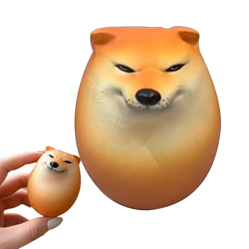 Shiba Squishy Toys, Hundeei Weiche Stress Reliefs Squishy Spielzeug, Neuheit Anti Stress Spielzeug Bälle Squeeze Antistressball, Sensorisches Quetschspielzeug Stressbälle Kinder Erwachsene von Hiemible