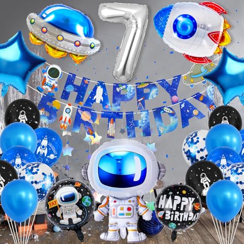 Hierein Weltraum Geburtstagsdeko 7 Jahre, XXL Astronaut Ballons Deko Geburtstag, 25 Stück Space Luftballons Kindergeburtstag Deko für 7 Jahre Junge, Weltraum Party Geburtstag Deko Hierein Weltraum Geburtstagsdeko 7 Jahre, XXL Astronaut Ballons Deko Geburtstag, 25 Stück Space Luftballons Kindergeburtstag Deko für 7 Jahre Junge, Weltraum Party Geburtstag Deko von Hierein