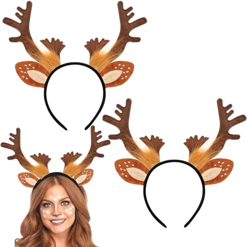 2 Stück Rentier Haarreif Erwachsene Kinder,Geweih Haarreif Haarreifen Weihnachten Reh Haarreif Weihnachts Accessoires Haarschmuck für Weihnachten Kostüme Zubehör Cosplay Karneval Party 2 Stück Rentier Haarreif Erwachsene Kinder,Geweih Haarreif Haarreifen Weihnachten Reh Haarreif Weihnachts Accessoires Haarschmuck für Weihnachten Kostüme Zubehör Cosplay Karneval Party von Hifot