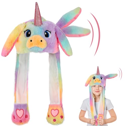 Hifot Einhorn Mütze mit Beweglichen Ohren, Plüsch Einhorn Mütze mit Wackelohren, Lustige Hüte Einhörner Hut mit Ohren Einhörner Mütze mit Ohren für Mädchen Damen Halloween Geburtstag Cosplay Geschenk Hifot Einhorn Mütze mit Beweglichen Ohren, Plüsch Einhorn Mütze mit Wackelohren, Lustige Hüte Einhörner Hut mit Ohren Einhörner Mütze mit Ohren für Mädchen Damen Halloween Geburtstag Cosplay Geschenk von Hifot