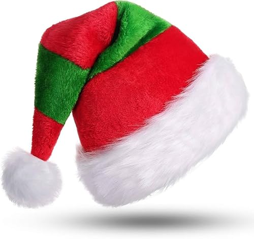 Hifot LED Weihnachtsmütze Erwachsene Kinder,Nikolausmütze Plüsche Weihnachtsmann Mütze mit Licht Rote Santa Mütze für Weihnachtsfeier - Batterie Nicht Inbegriffen von Hifot